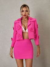 Nylah Flower Blazer Skirt Set